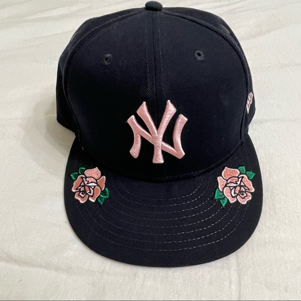 NY Yankees Roses lavender pink 7 1/2 super rare New Era 59fifty